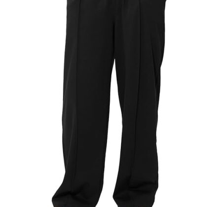 The Souled Store Jet Black Men and Boys Cotton Blend Loose Fit Korean Joggers