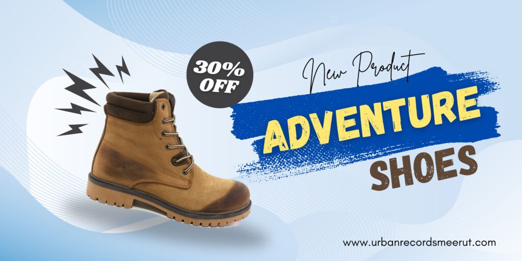 Blue Brown Simple Modern New Product Shoes Banner Landscape